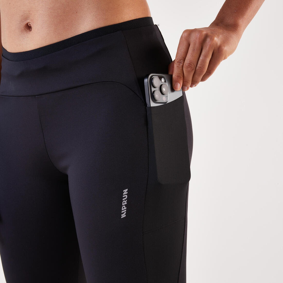 Legging court de running respirant Femme - KIPRUN Run 500 Confort