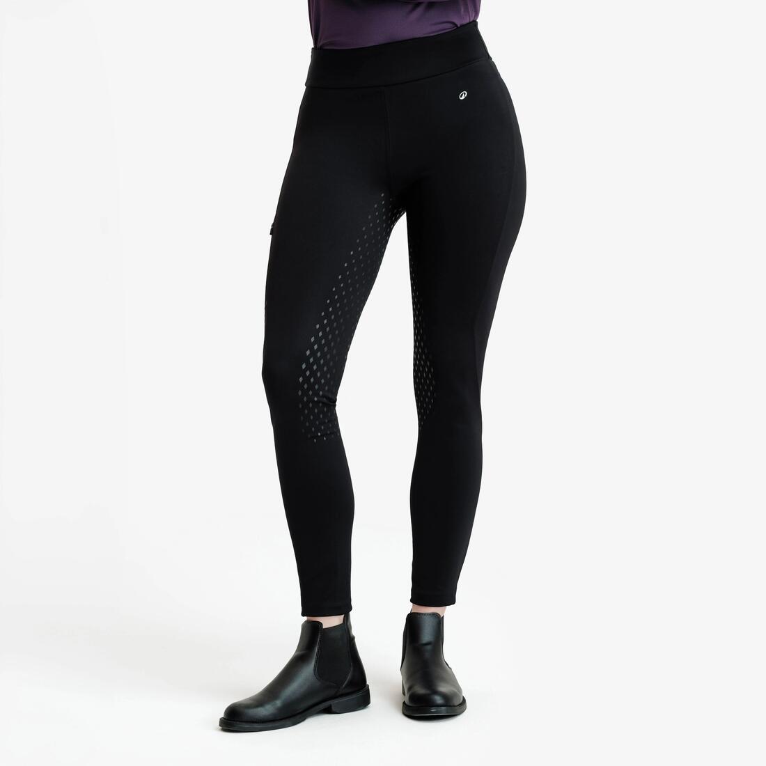 Legging équitation full grip Femme - 500 marine