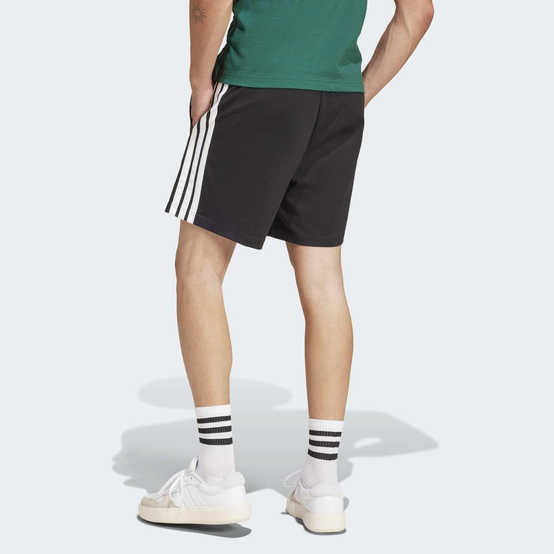 Short en coton avec poche pour homme, noir