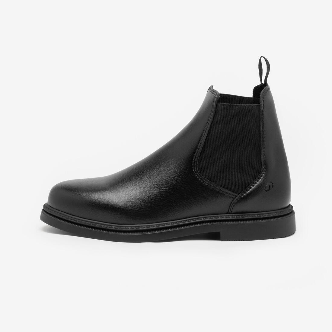 Boots équitation synthétique junior - 500 noires