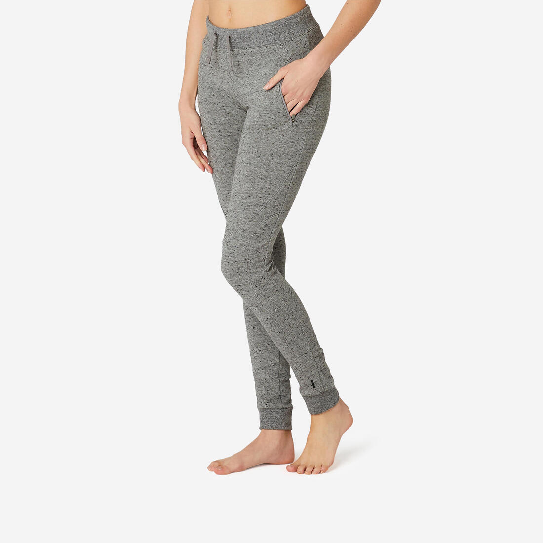 Pantalon Jogging SIim Fitness Femme - 520 – gris