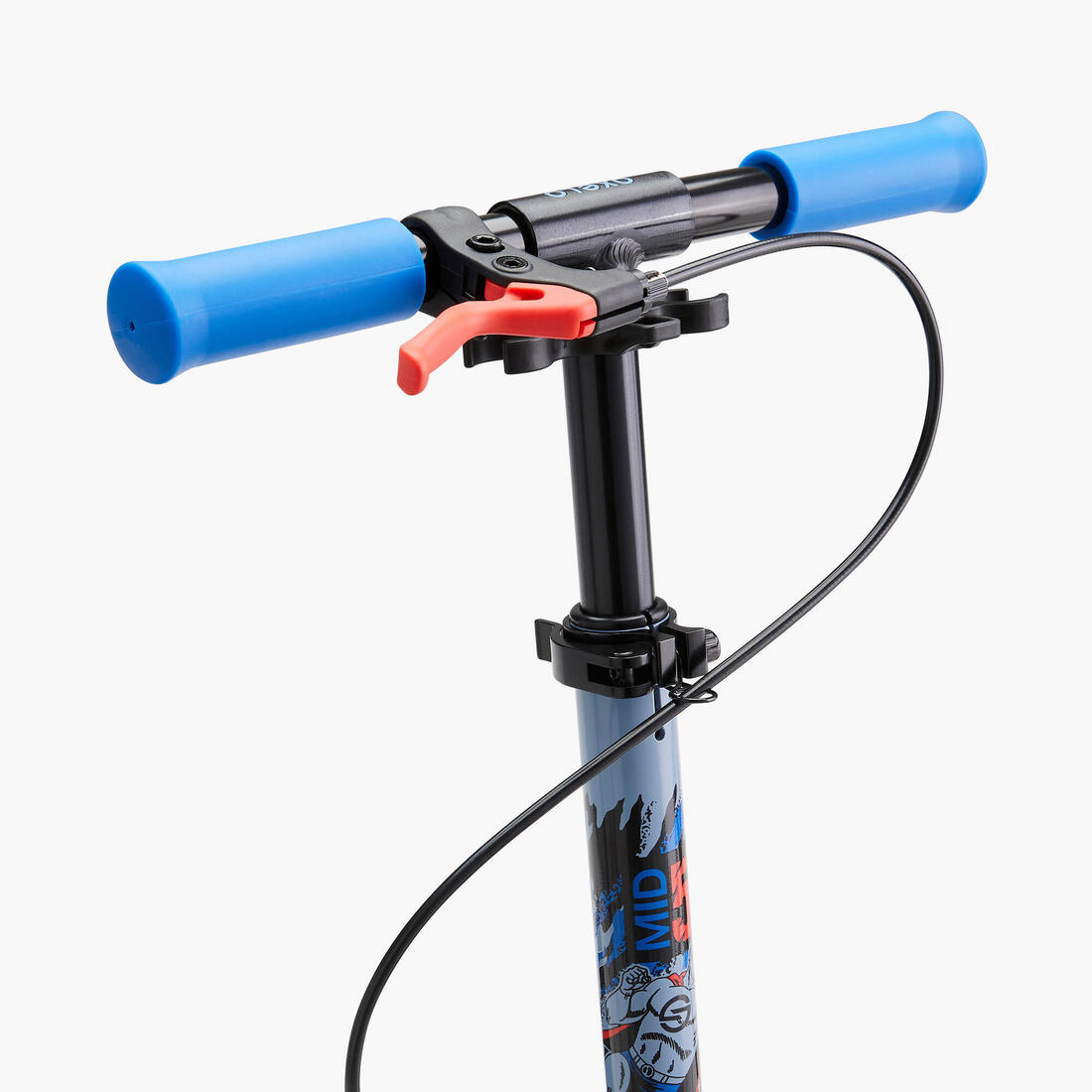 Trottinette enfant mid5 avec frein au guidon et suspension violette