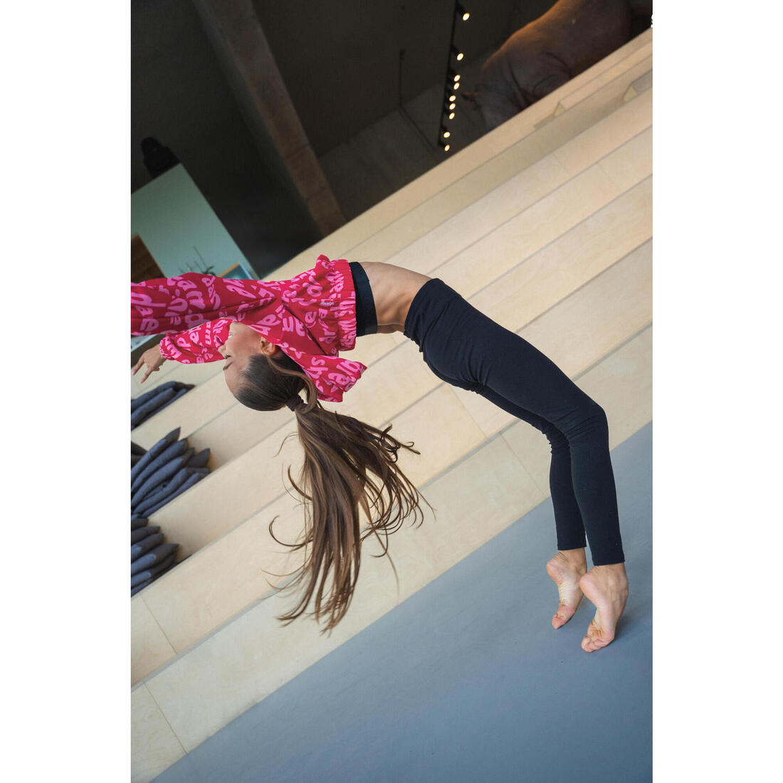 Legging danse moderne taille haute fille