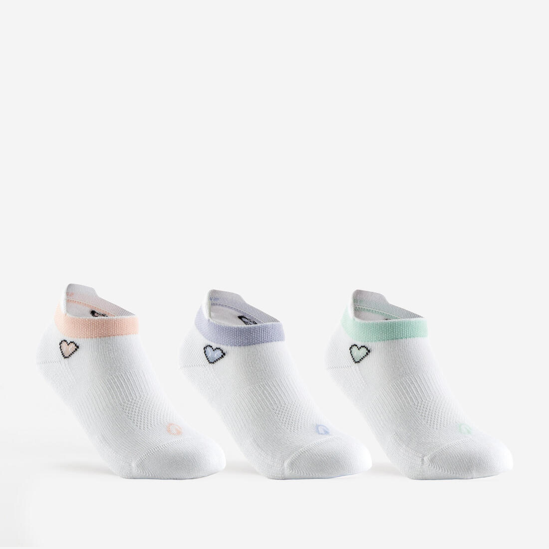 CHAUSSETTES TENNIS ENFANT BASSES ARTENGO RS 160 GRIS LOT DE 3
