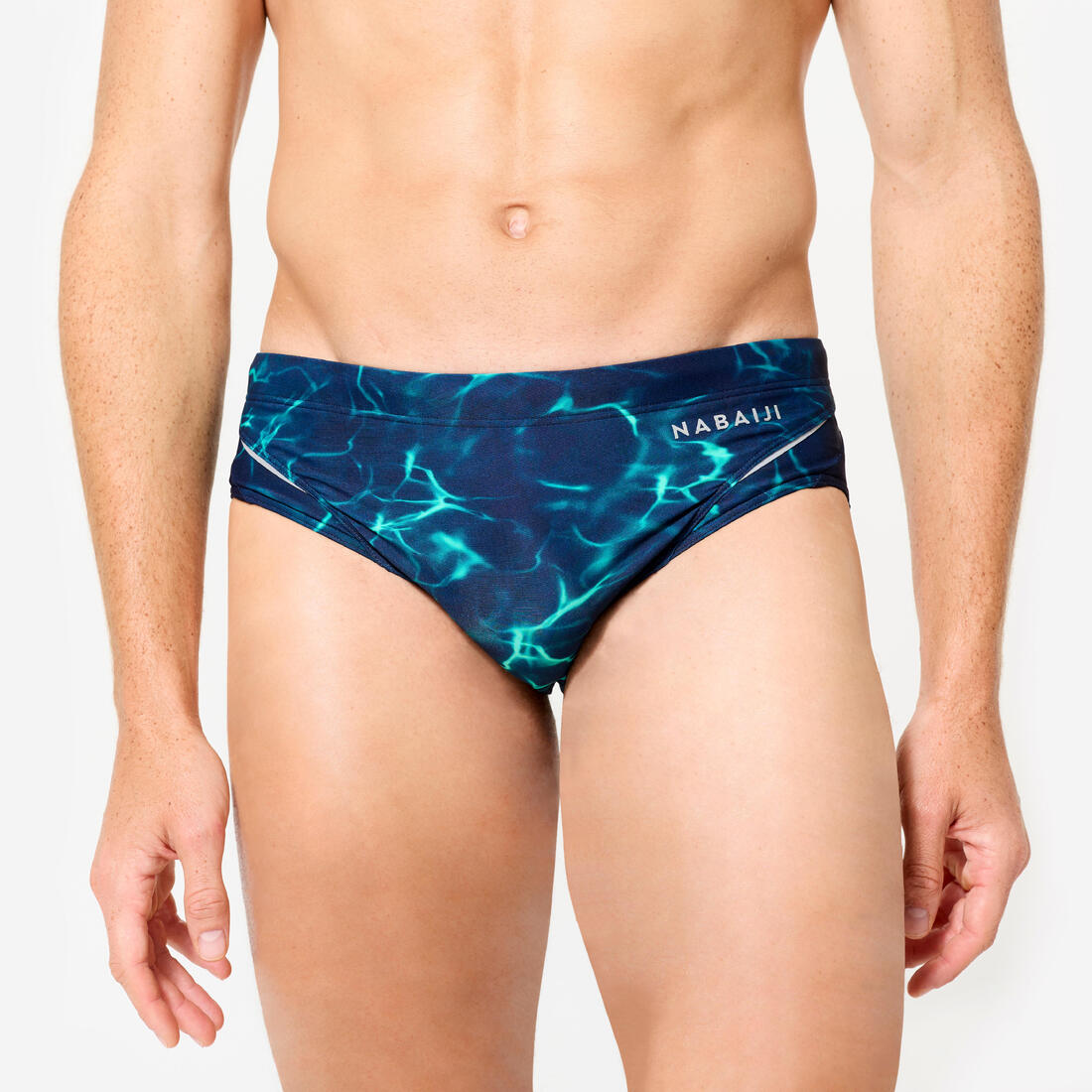 Maillot de bain natation homme slip900 print all ice