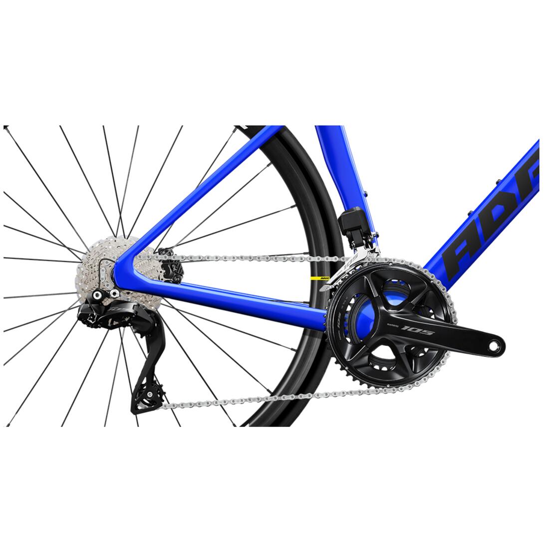 Vélo de route ADRIS Performance S2 Shimano 105 Di2 Bleu électrique