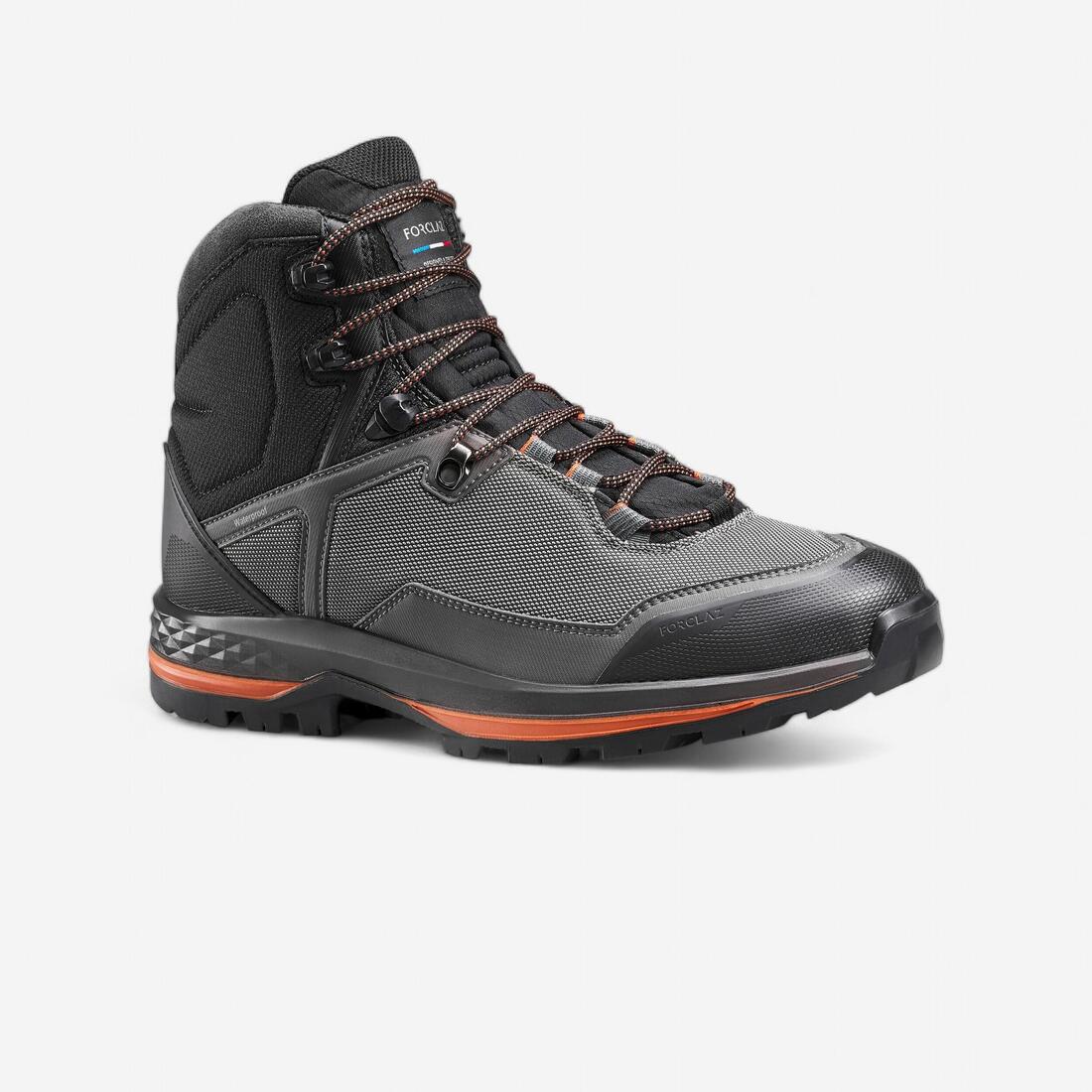 CHAUSSURES TREKKING IMPERMÉABLES - MT100 - TEX - HOMME HAUTE – gris granit