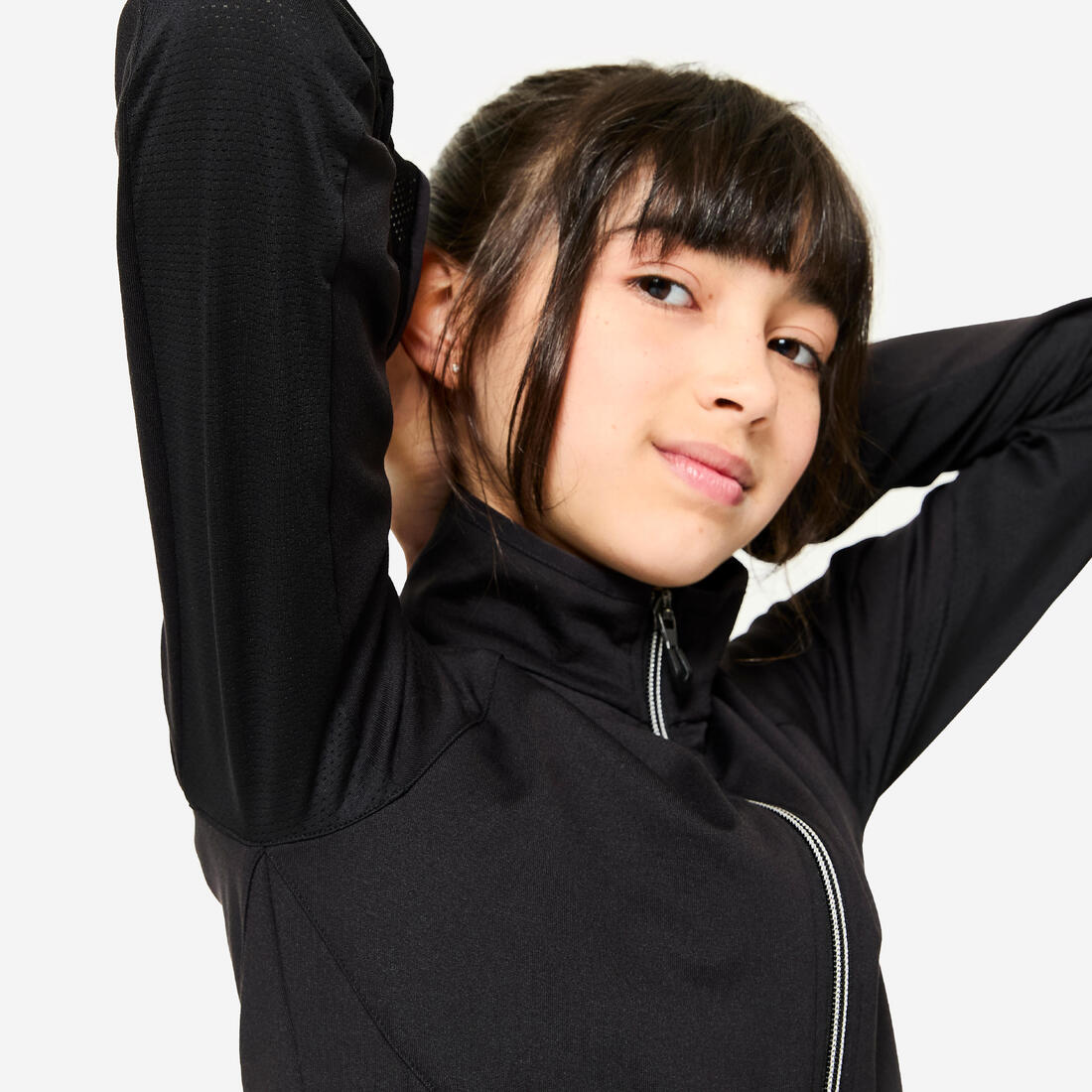 Veste de sport cintrée fille, vnoir