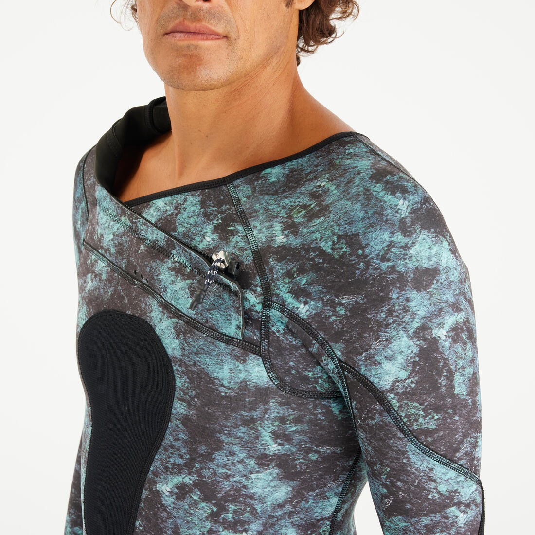 Shorty chasse sous-marine néoprène 2.5mm homme - SPF 900  manches longues camo