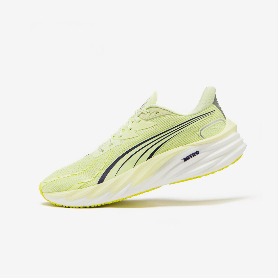 Chaussure de Running Homme, Puma Velocity Nitro 4 - Jaune/Blanc