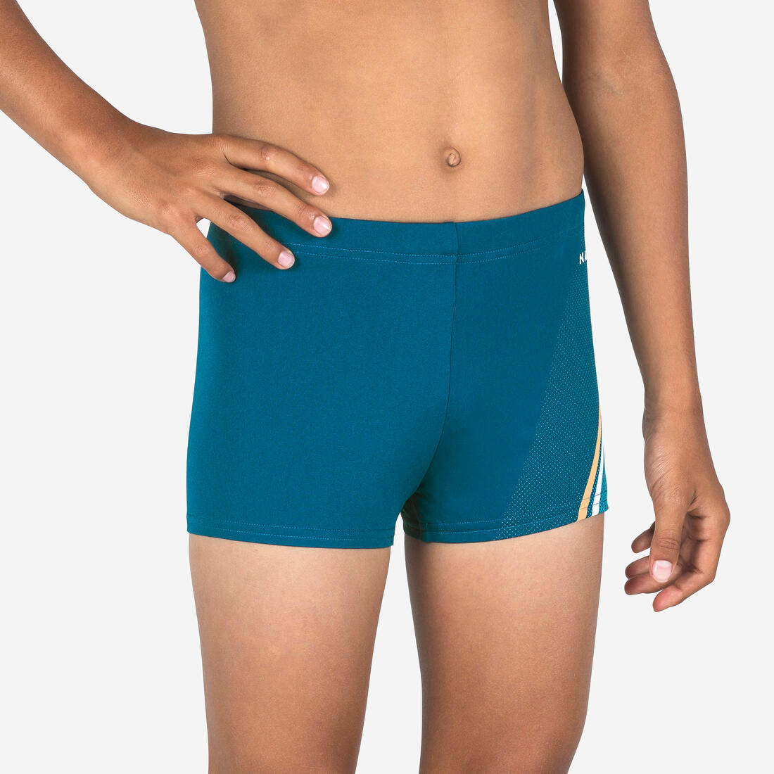 Maillot boxer de bain natation Garçon enfant - 500 Fitib all marin