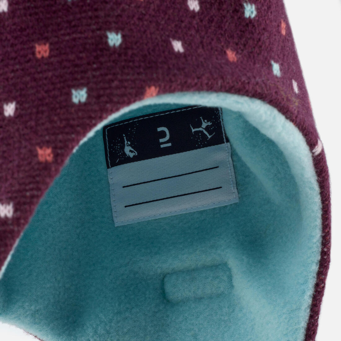 Bonnet bébé péruvien de ski / luge - SIMPLE WARM bleu marine et turquoise