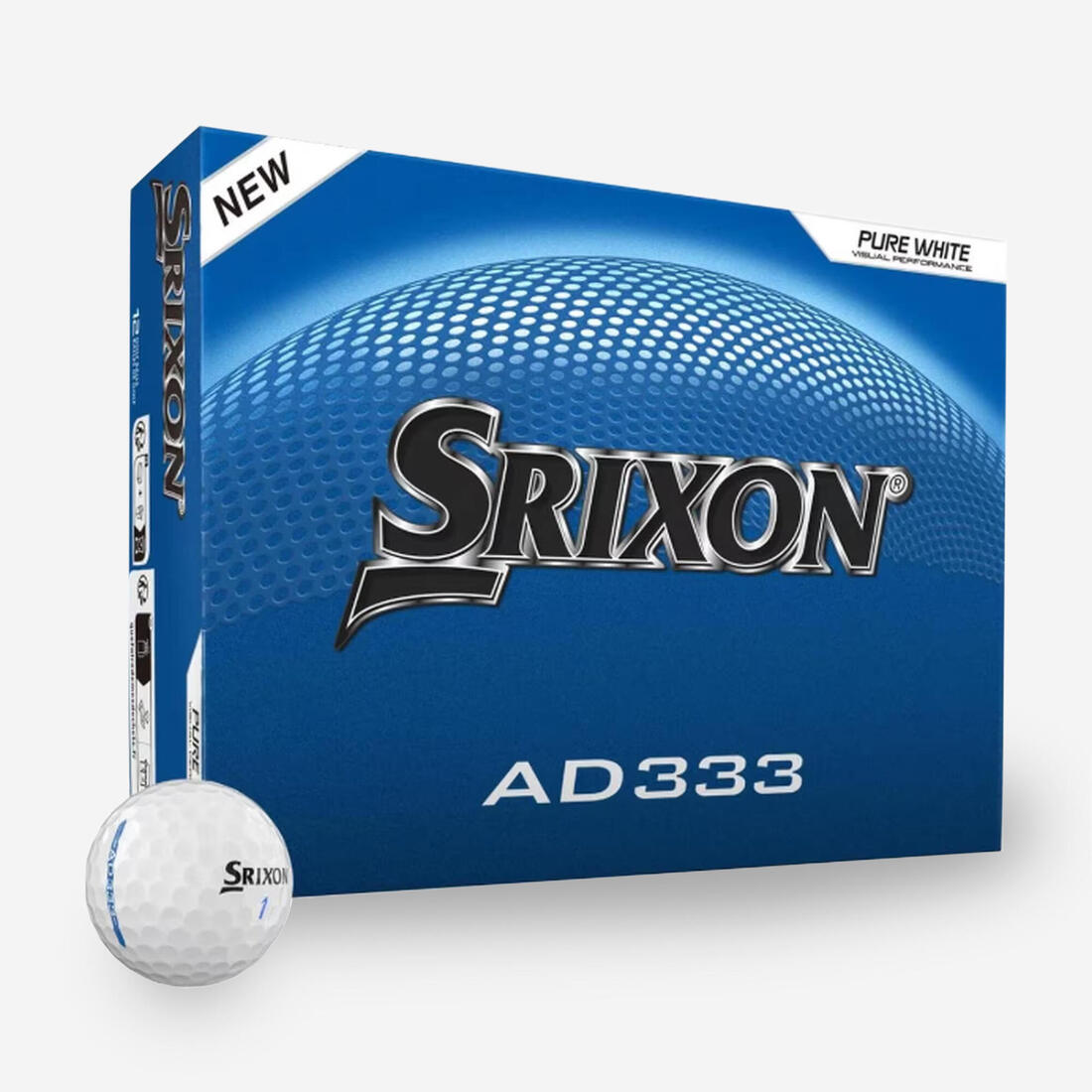 Balles de golf x12, AD333 blanc