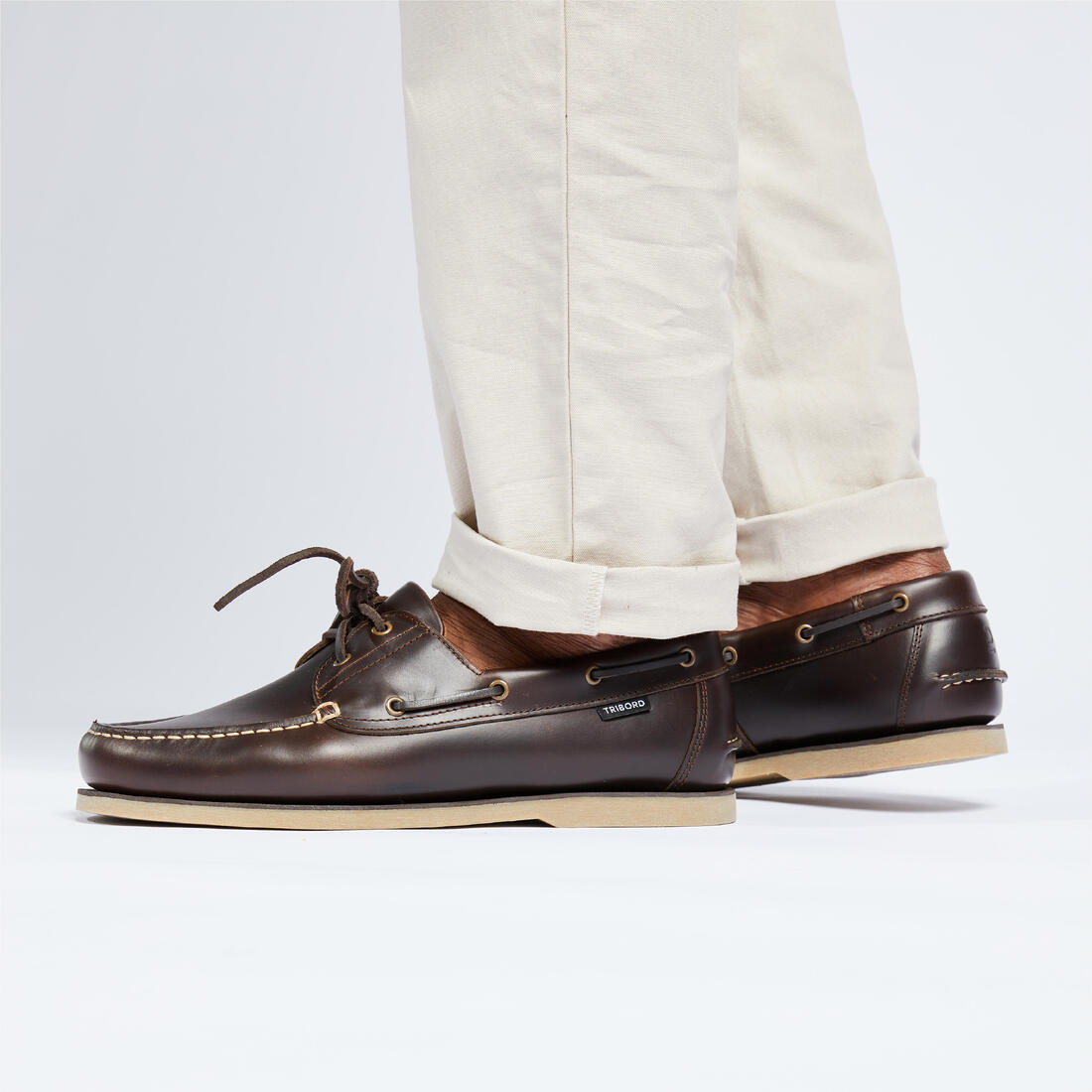 Chaussures bateau cuir Sailing 500