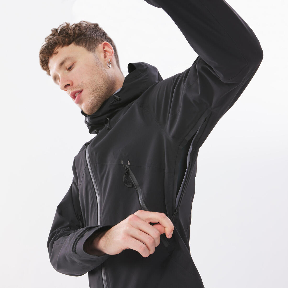 Veste imperméable et respirante de randonnée homme, MH500
