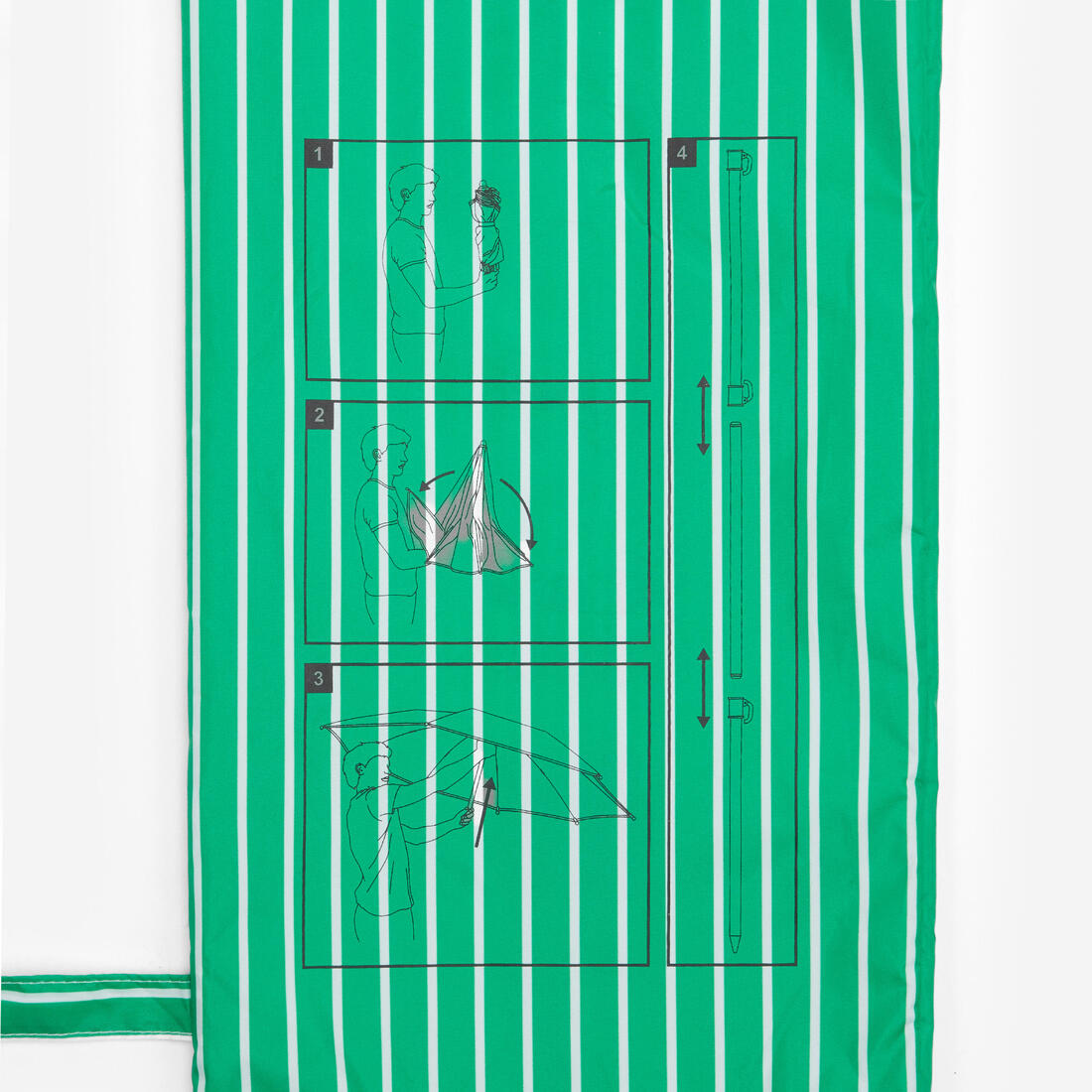 Parasol de plage compact 2 places upf 50+