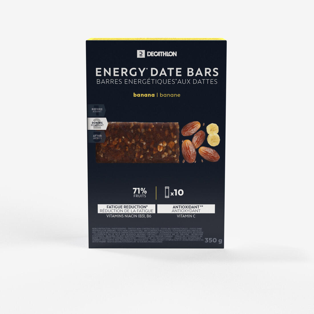 Barre énergétique dattes et banane, x10