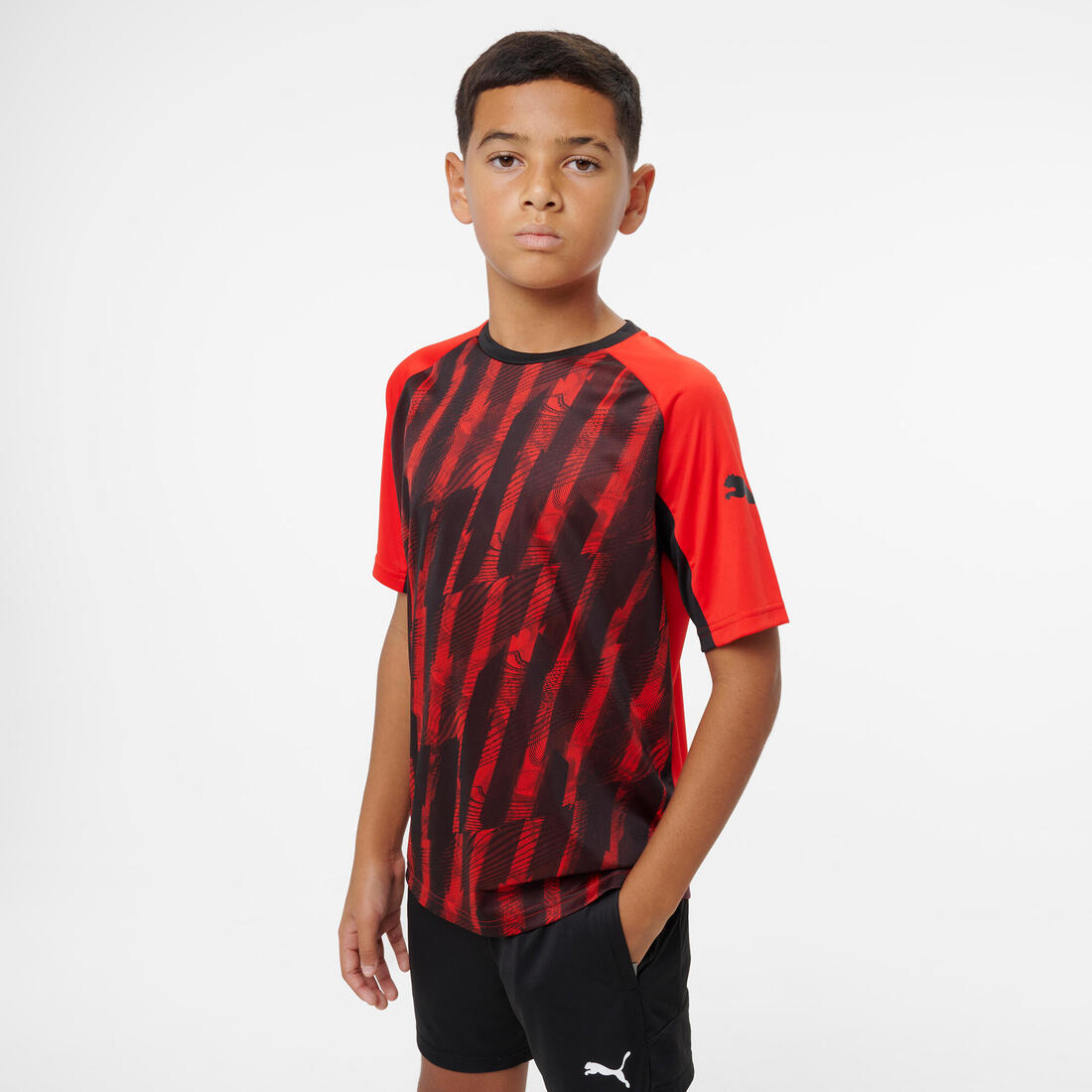 Maillot de football Puma IndividualLIGA 26 Enfant Noir/Rouge