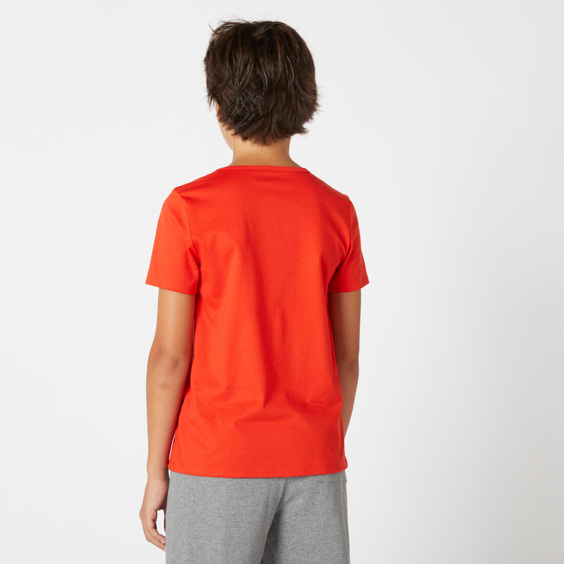 T-shirt enfant coton - Basique bleu jean avec imprimé