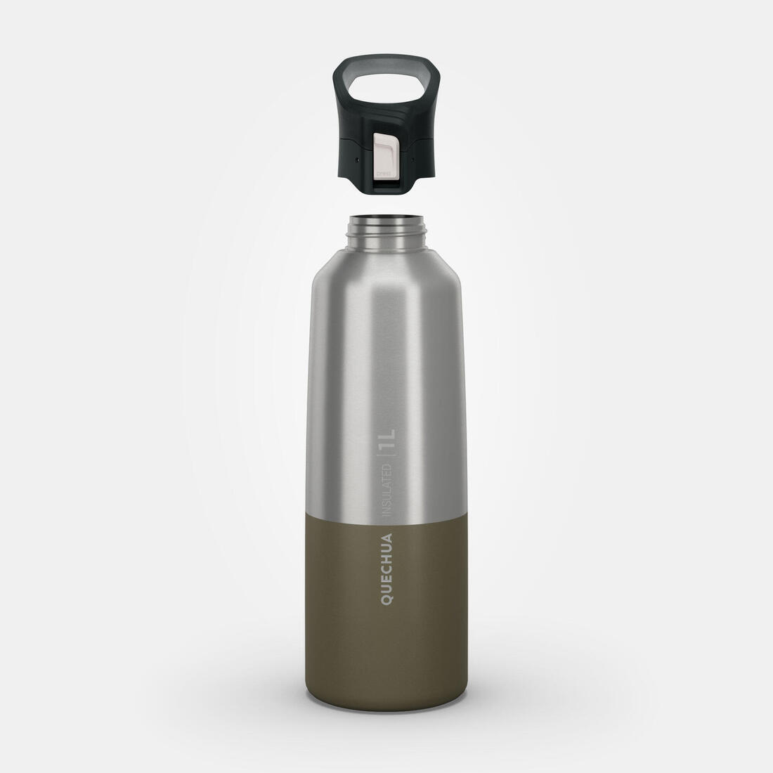 Gourde 900 isotherme inox 1L bouchon à ouverture rapide pour la randonnée - roug