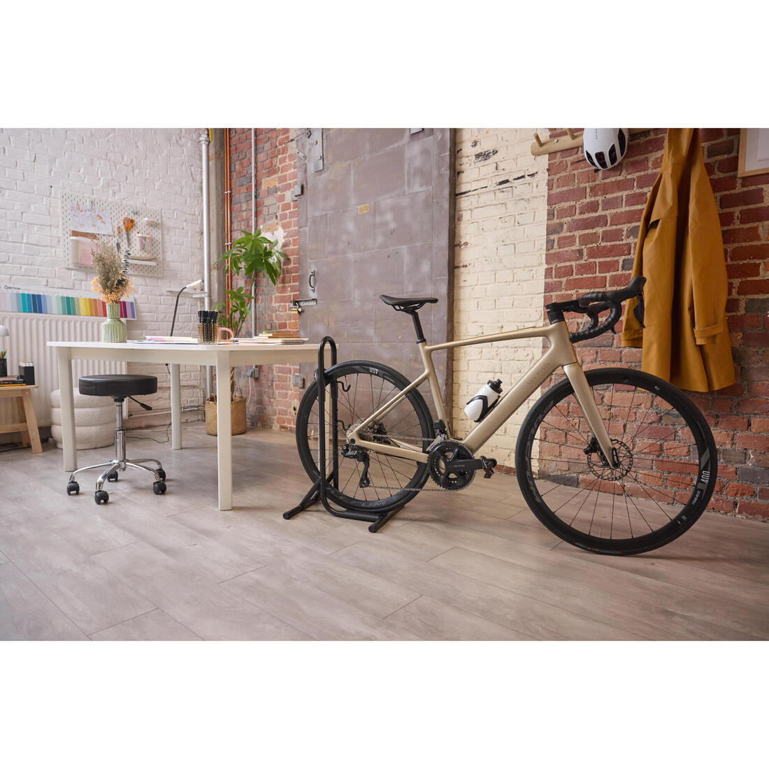 Support 1 vélo au sol, 2 en 1, noir