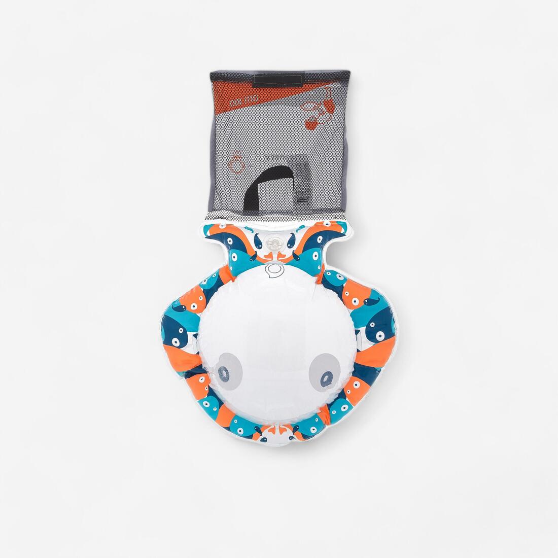 Bouée d'observation de snorkeling enfant Olu 100 fish bleu orange
