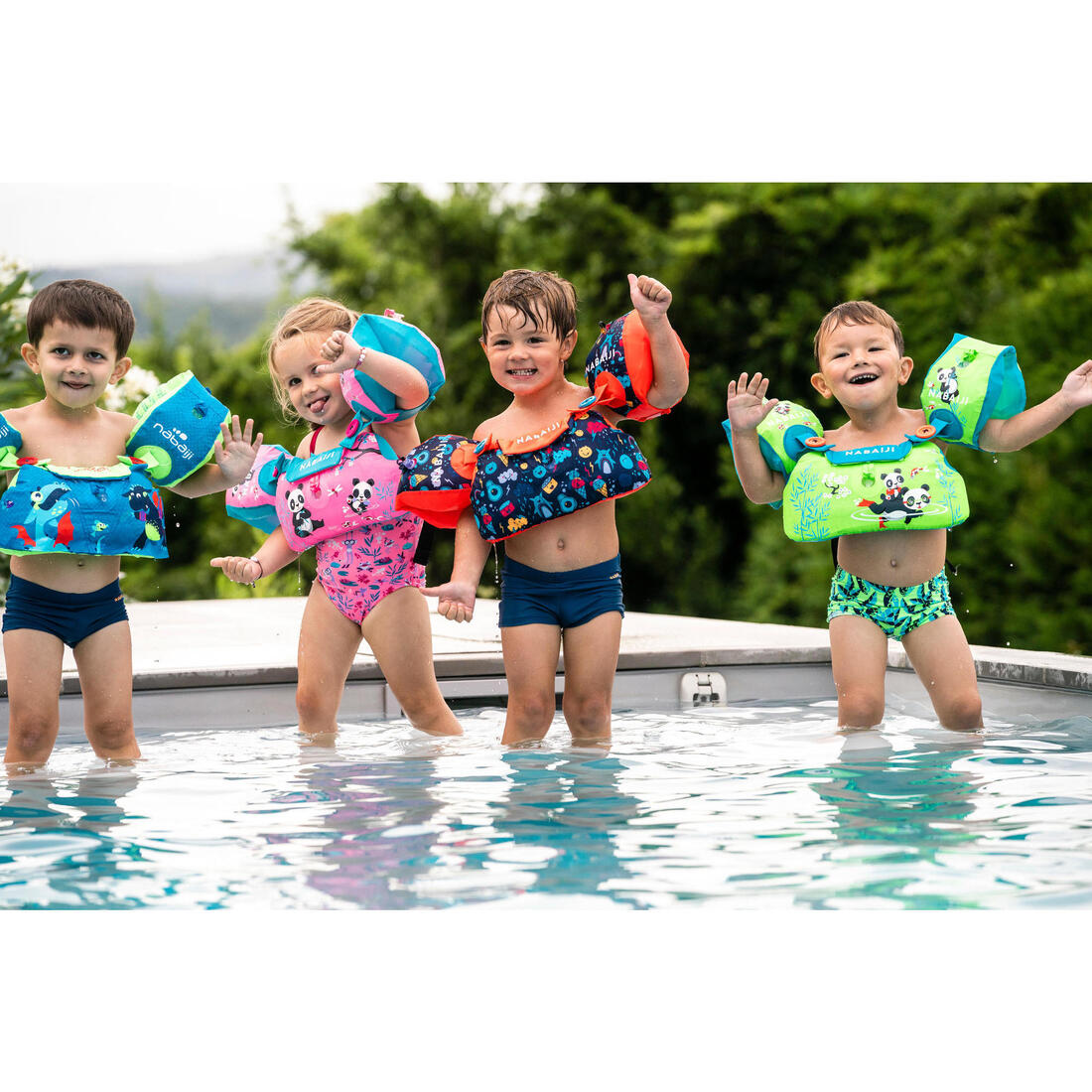 BOXER DE BAIN BEBE / ENFANT BLEU IMPRIME FISH