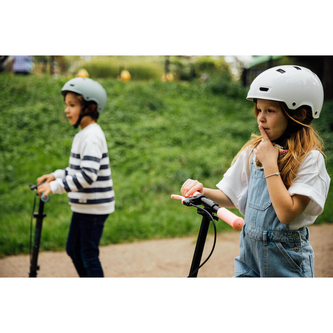 Trottinette enfant mid5 avec frein au guidon et suspension violette