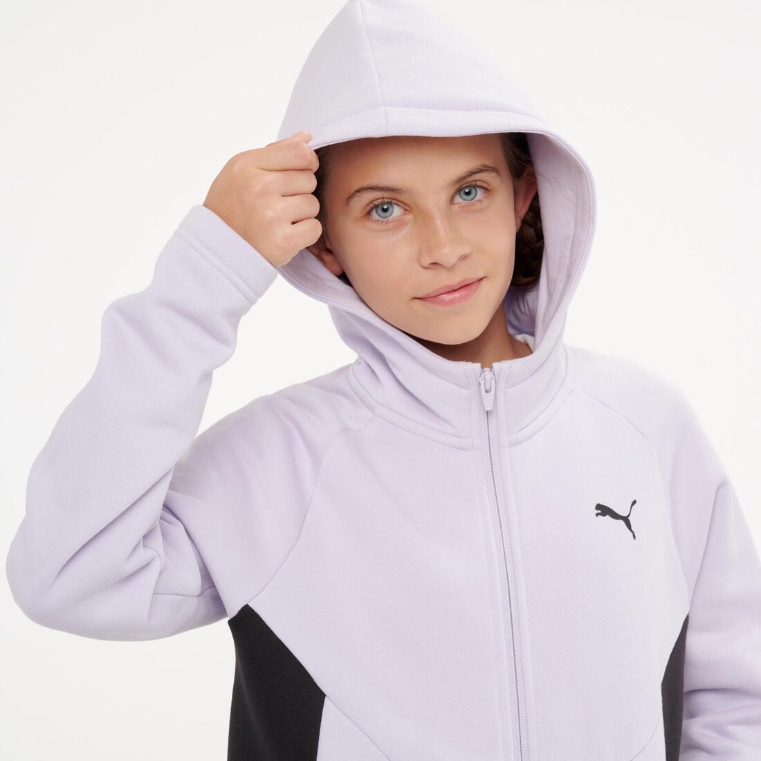 Survêtement zippé enfant, mauve et