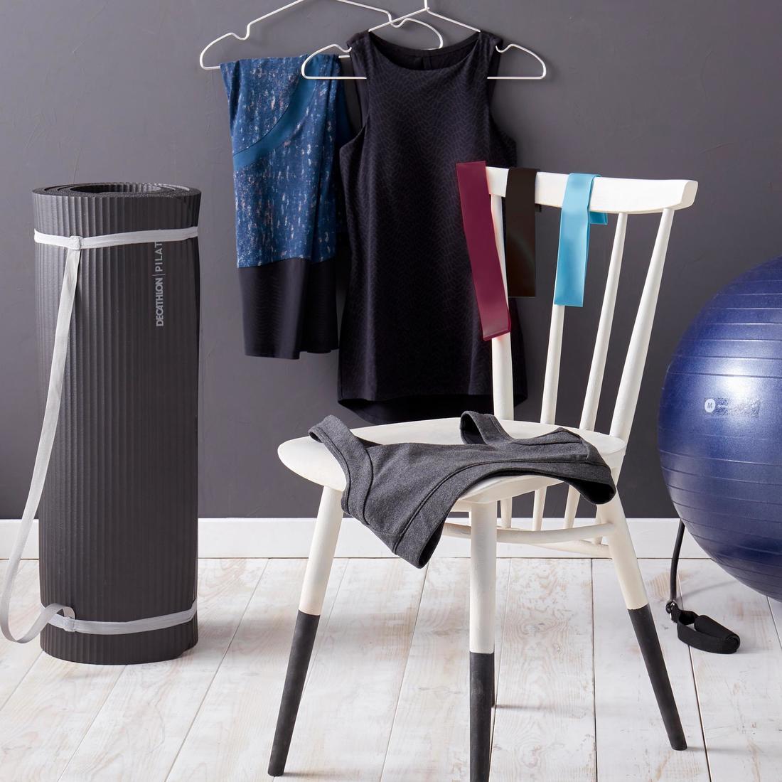 Kit x3 élastiques fitness résistance 5-6-7 kg, bleu/ bordeaux/ noir