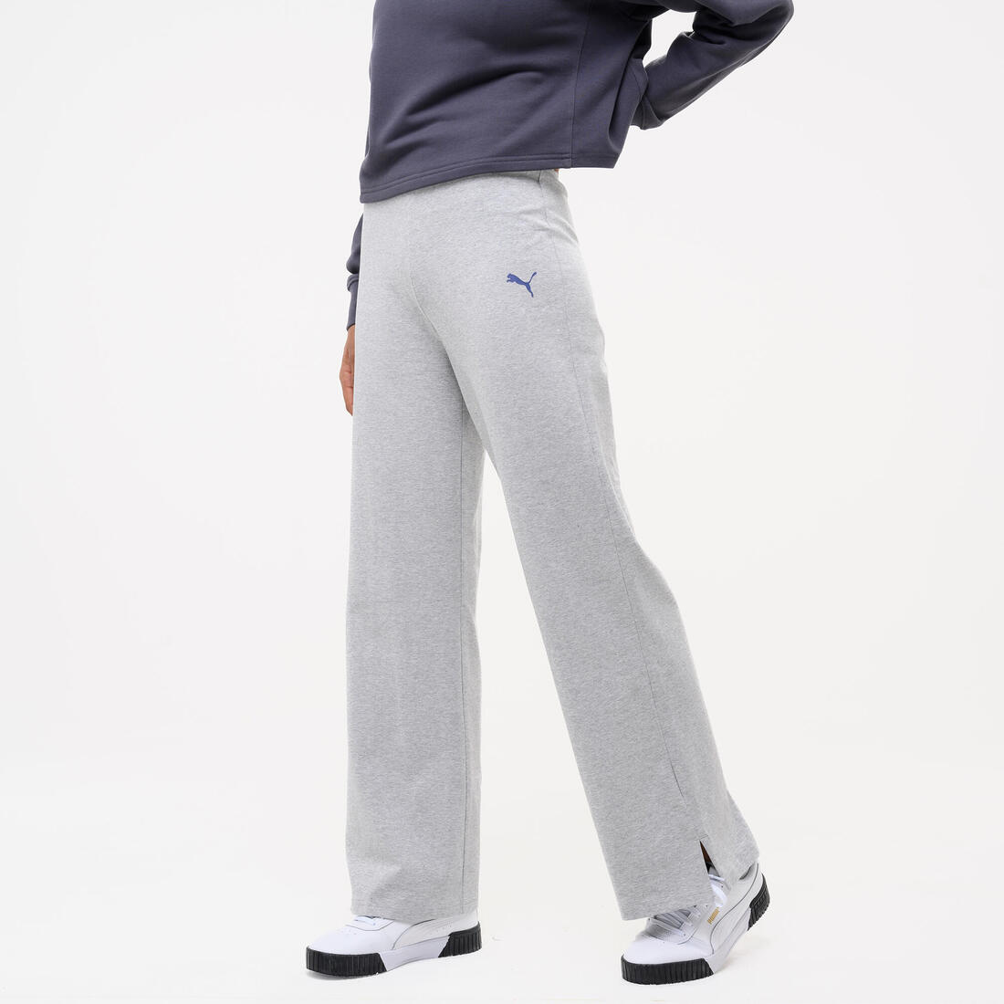 Pantalon droit en coton femme