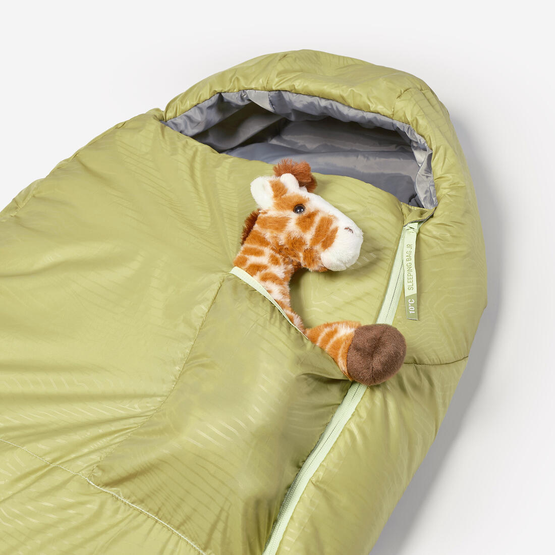 Sac de couchage enfant 10°C, léger et compact, kaki