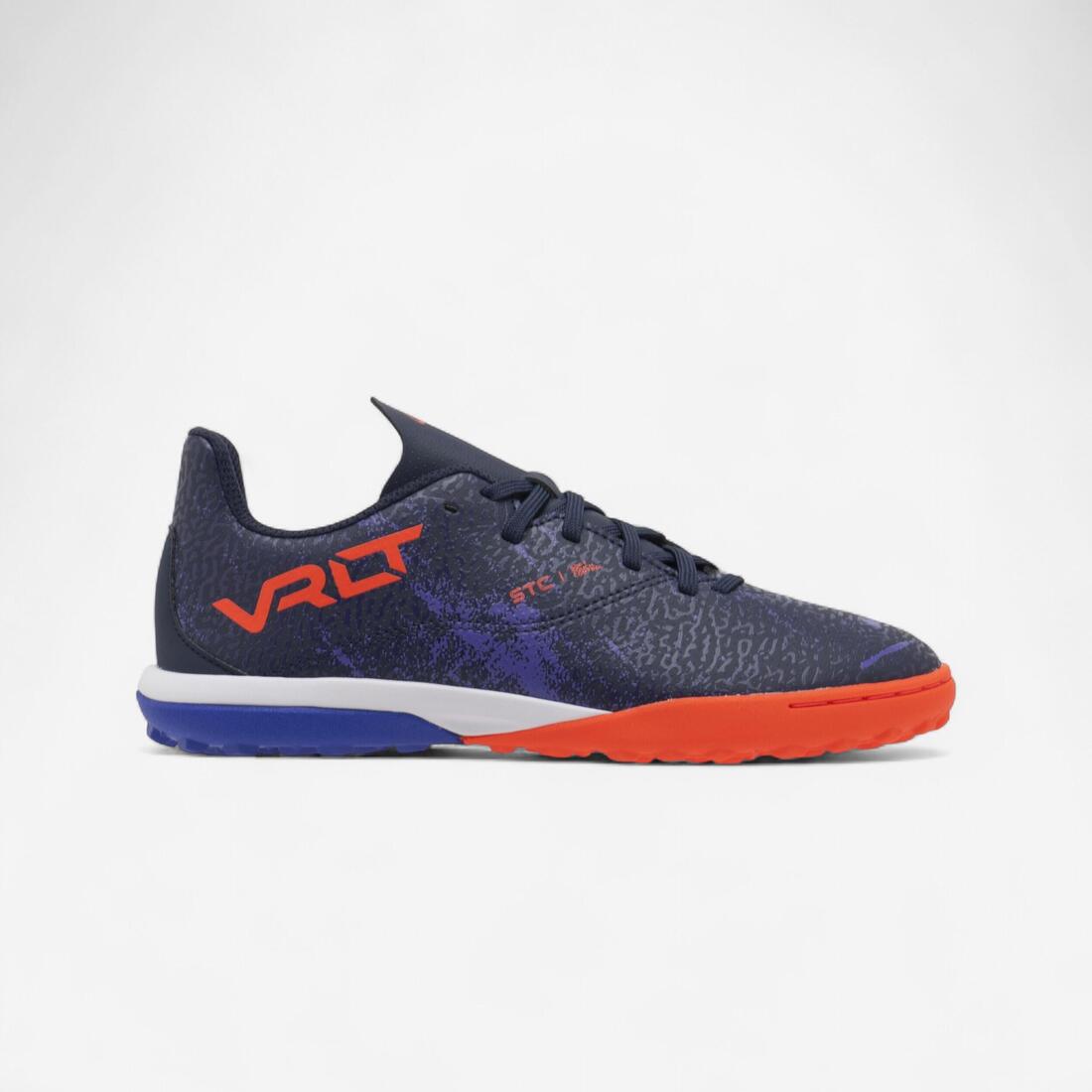 CHAUSSURES DE FOOTBALL ENFANT A LACETS VIRALTO I TURF TF ORANGE ET