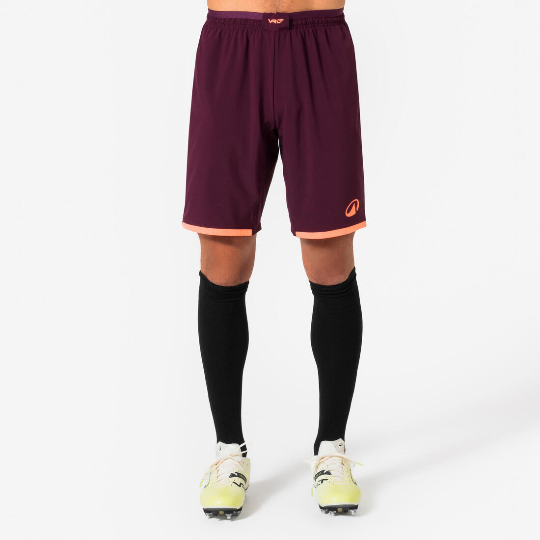 Short de football adulte Viralto II Wavy Noir et jaune fluo