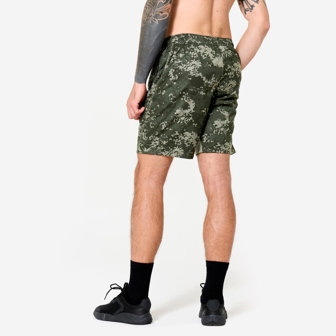Short de fitness respirant poches zippées homme