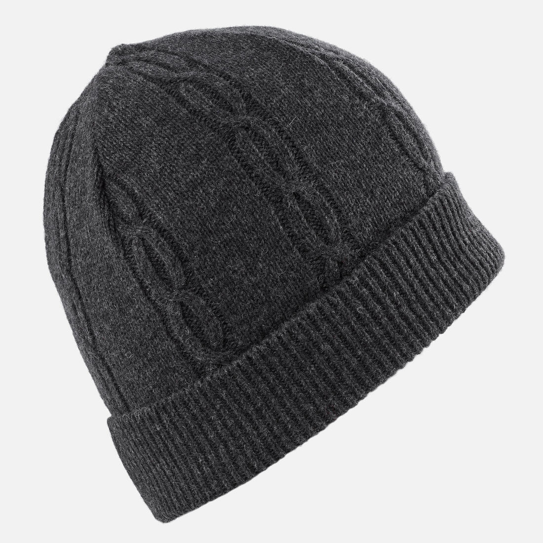 Bonnet de ski torsade laine adulte - gris