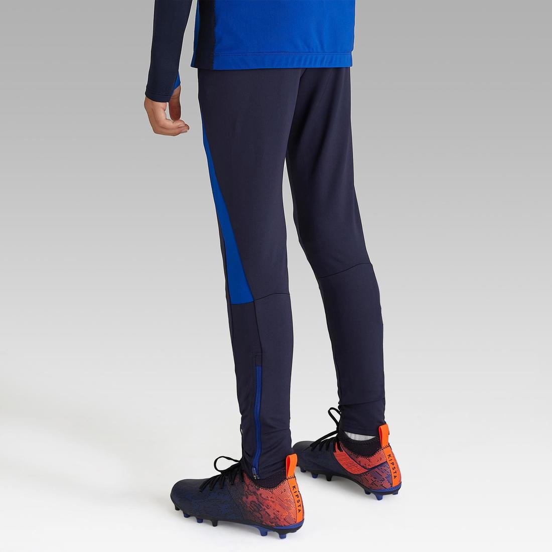 Pantalon de football d'entrainement enfant TP 900 noir et gris foncé.