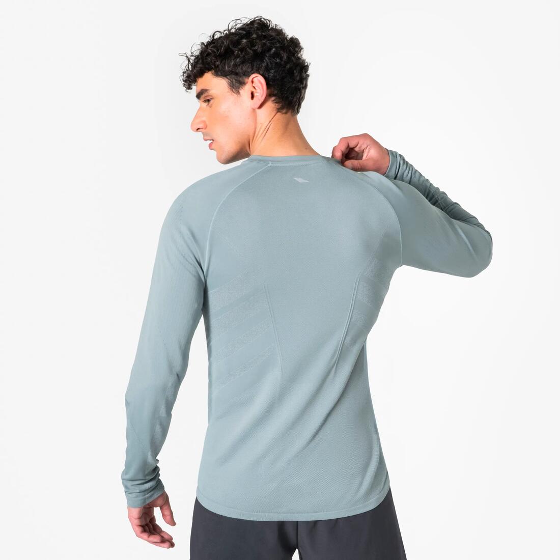 T-Shirt manches longues running sans couture Homme, KIPRUN Run 500