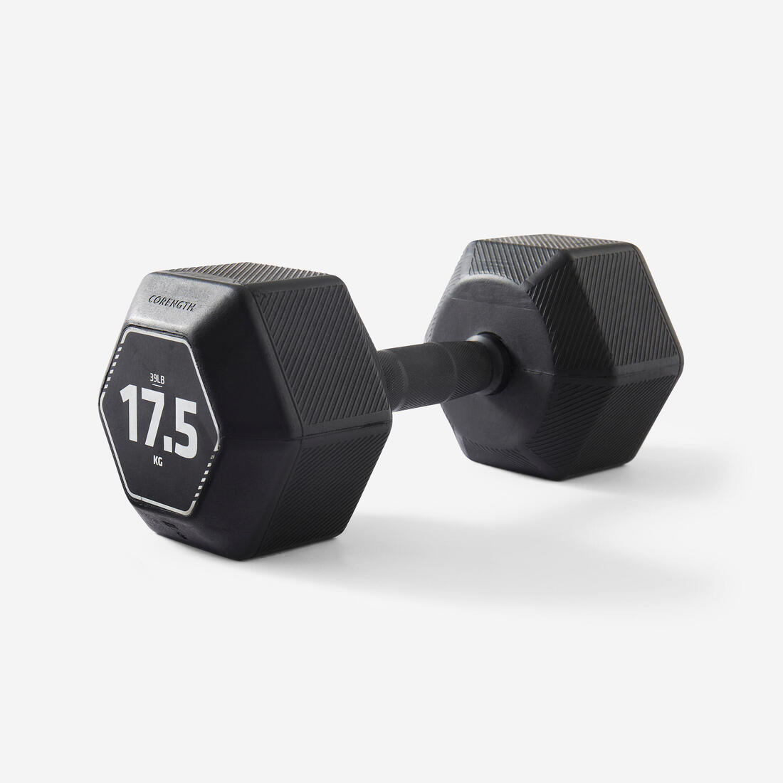 Haltere hexagonal musculation crosstraining hex dumbbell 17,5kg  noir