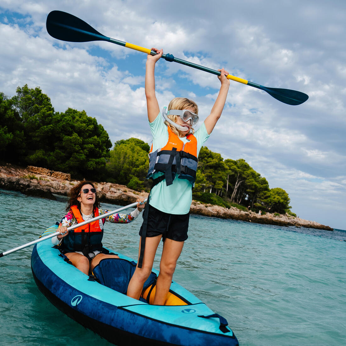Pagaie 100 canoé kayak 2 parties enfant