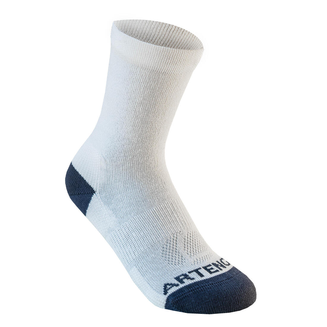 CHAUSSETTES DE SPORT ENFANT HAUTES ARTENGO RS 160 BLANC MARINE BLANC LOT DE 3