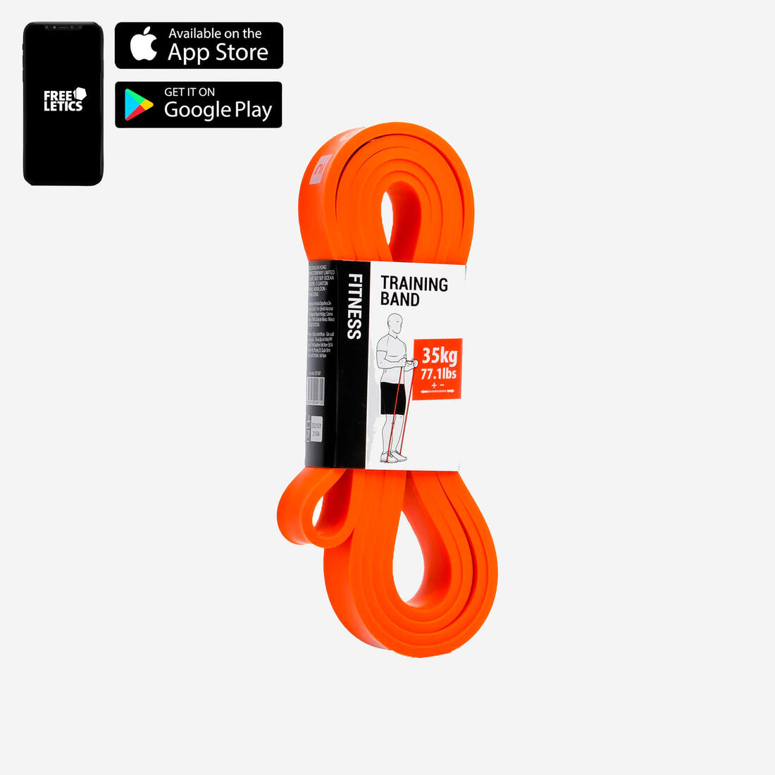 Élastique de musculation - training band 35 kg orange