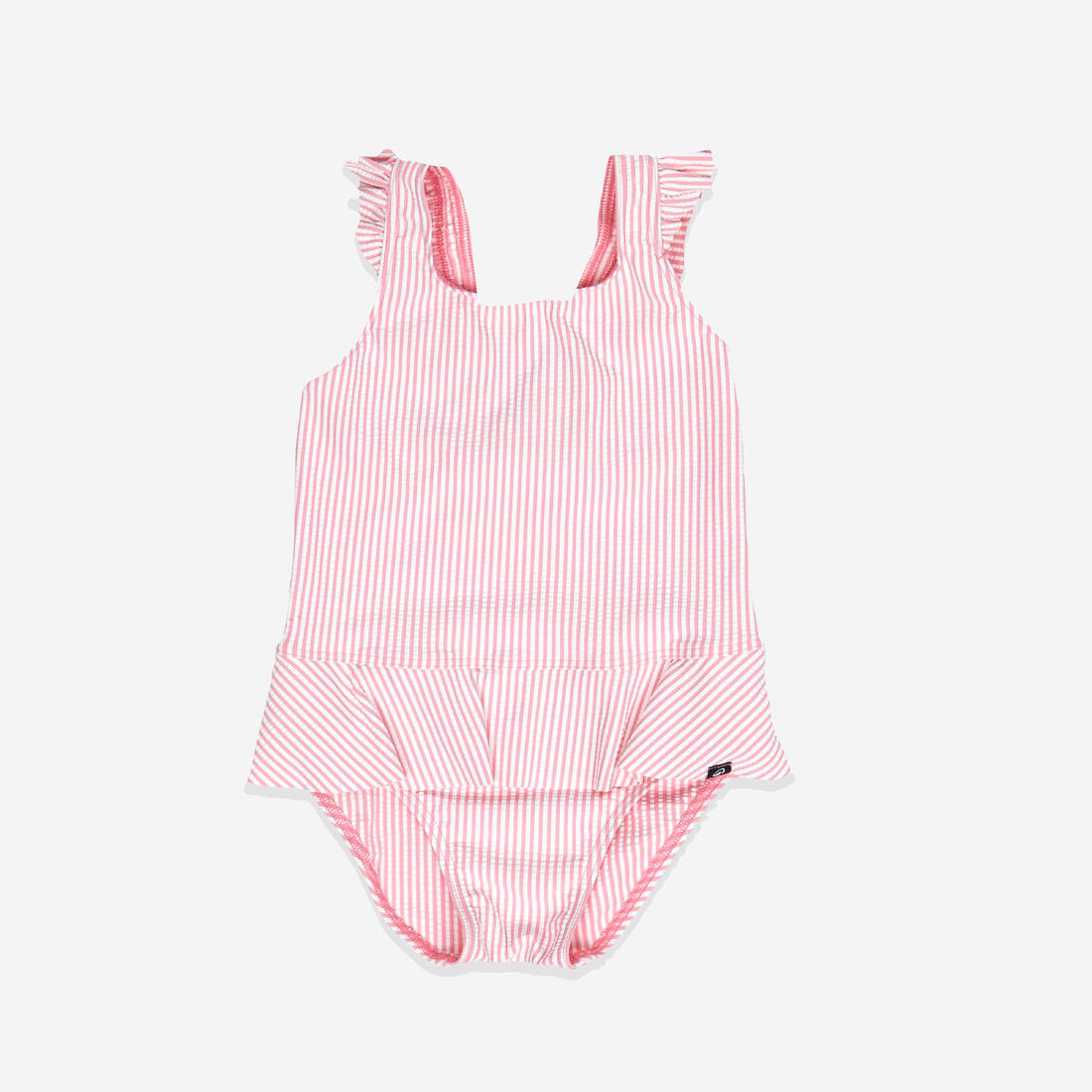 Maillot de bain 1 pièce jupette Bébé / Fille - rayé rose et blanc