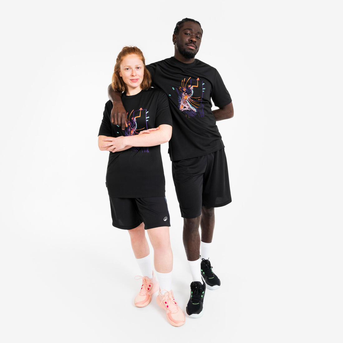 T-SHIRT / MAILLOT DE BASKETBALL HOMME TS500 BLANC 6 PHOTOS