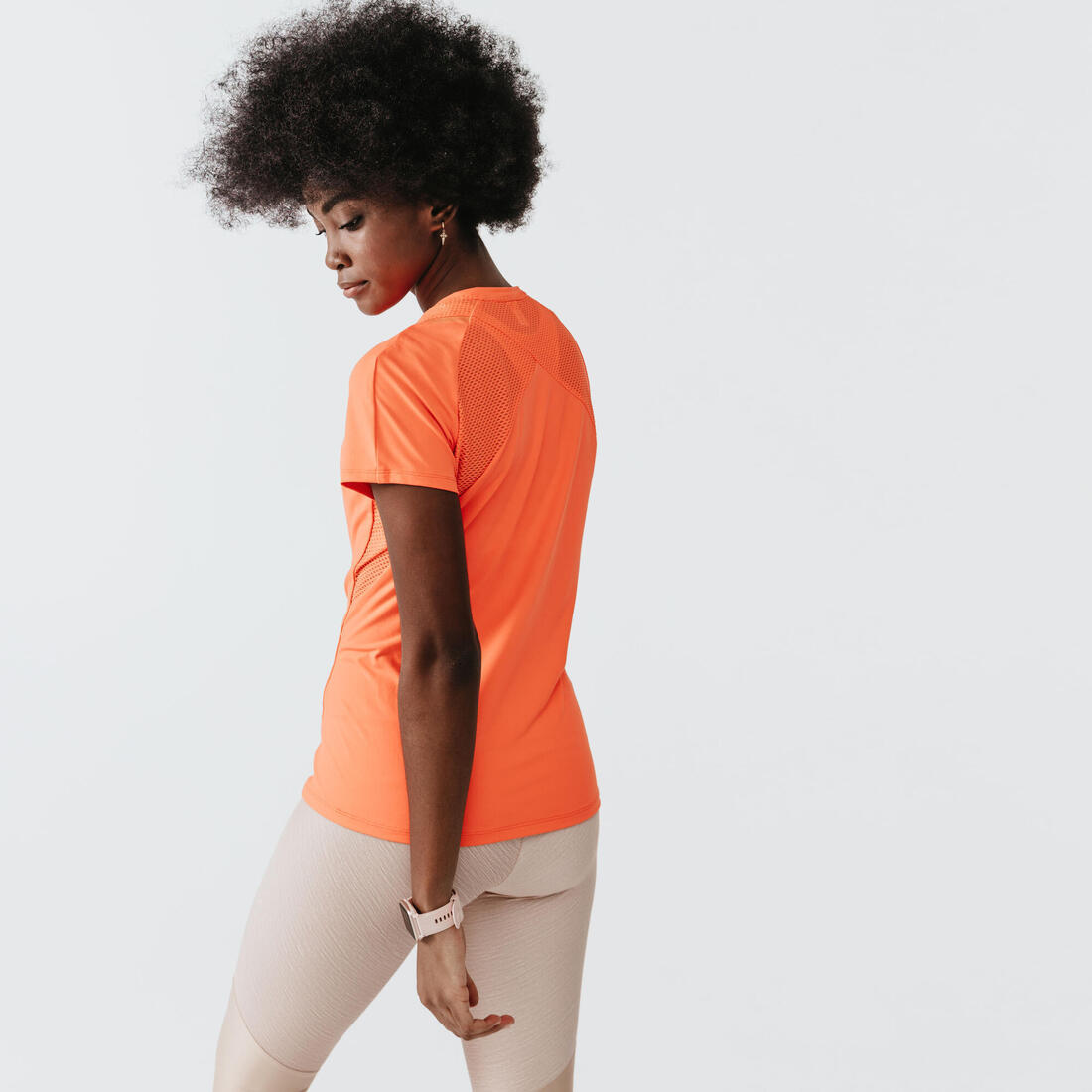 Legging court running respirant femme - Dry+ Feel noir
