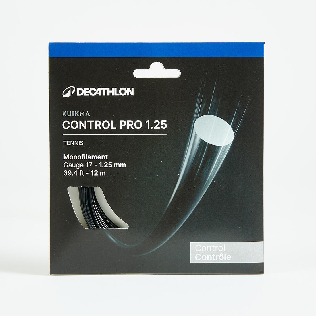 CORDAGE DE TENNIS MONOFILAMENT TA 960 Control 1.25 mm NOIR.