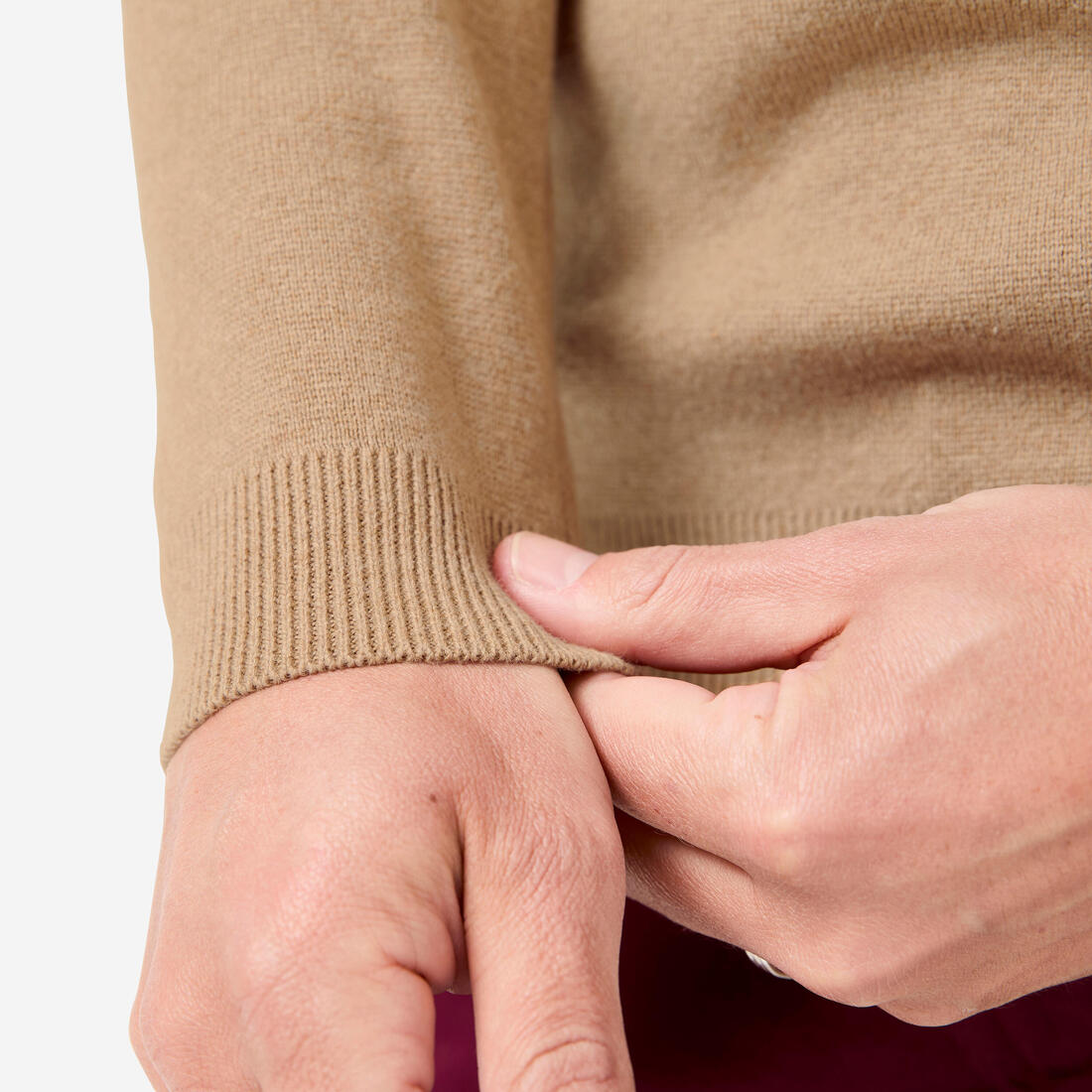 Pull de golf col montant zippé Homme, MW500 marine