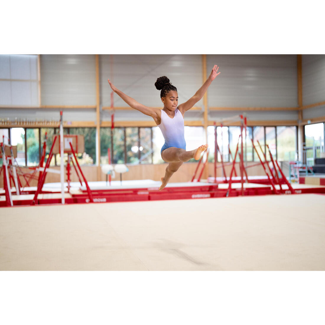 Justaucorps de gymnastique brillant fille