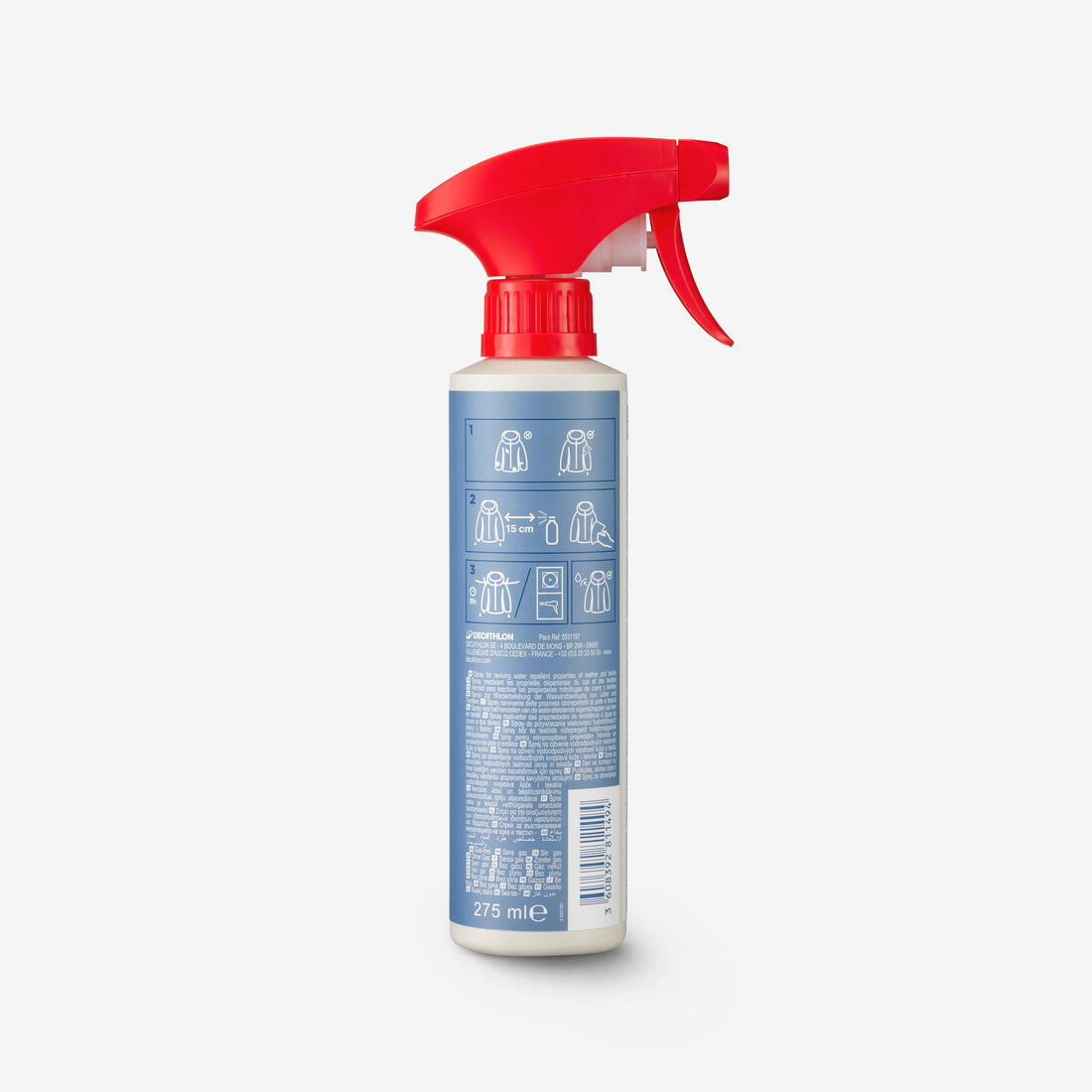 Spray imperméabilisant sans gaz pour chaussures, textile et matériel, 275ml