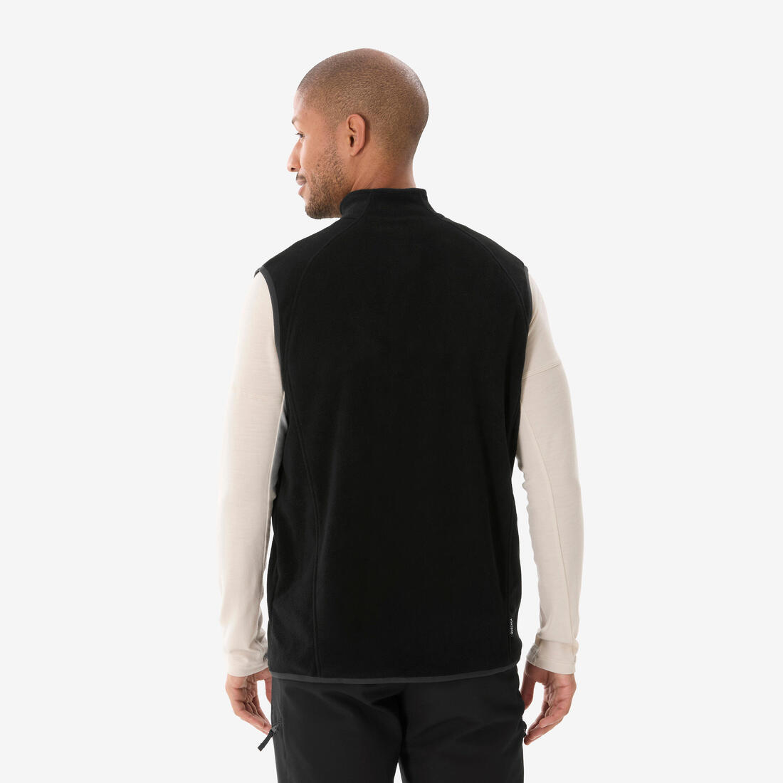 Gilet polaire de randonnée montagne homme, MH100 noir